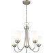 Ivey Lake 5 Light 20 inch Satin Nickel Chandelier Ceiling Light
